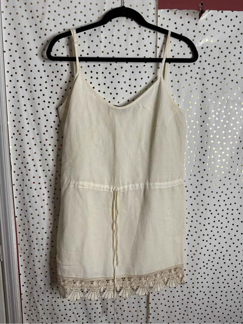 For Love And Lemons Cream Lace-Trim Dress